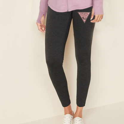 Women’s NJSP Lounge Leggings – Charcoal / Pink – Troopers United Foundation