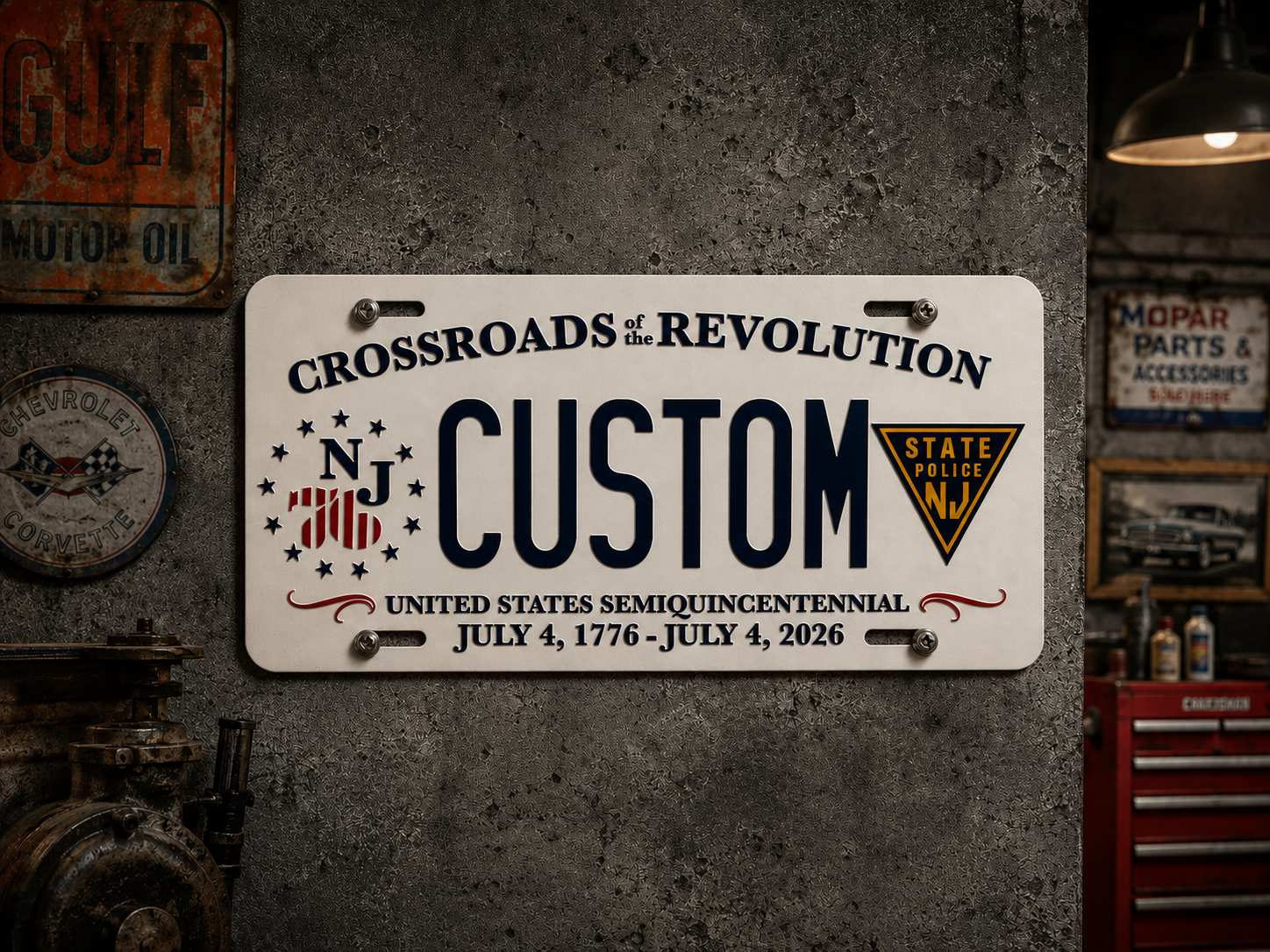 250TH Anniversary Custom License Plate