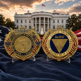 President Trump NJSP Challenge Coin GOLD